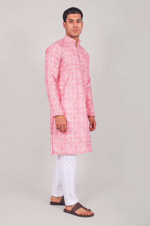 Veshbhoshaa Bluesaanchi Elegantly Casual Pink Kurta Set