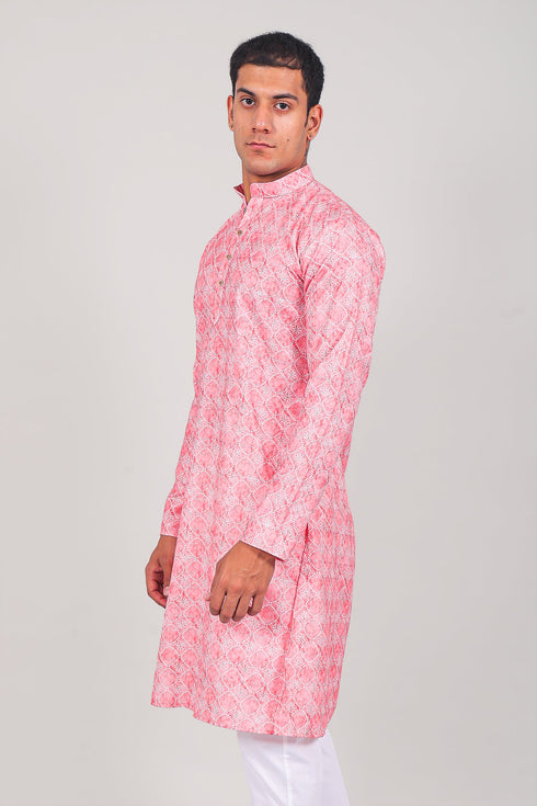 Veshbhoshaa Bluesaanchi Elegantly Casual Pink Kurta Set