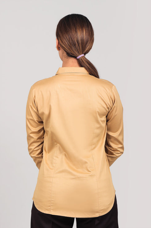 Veshbhoshaa Bluebird Women'S Khaki Color Shirt