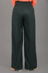 Veshbhoshaa Bluebird Women'S Dark Green Bell Bottom Trouser