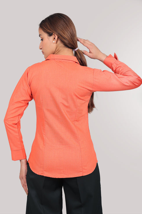 Veshbhoshaa Bluebird Women'S Orange Shirt