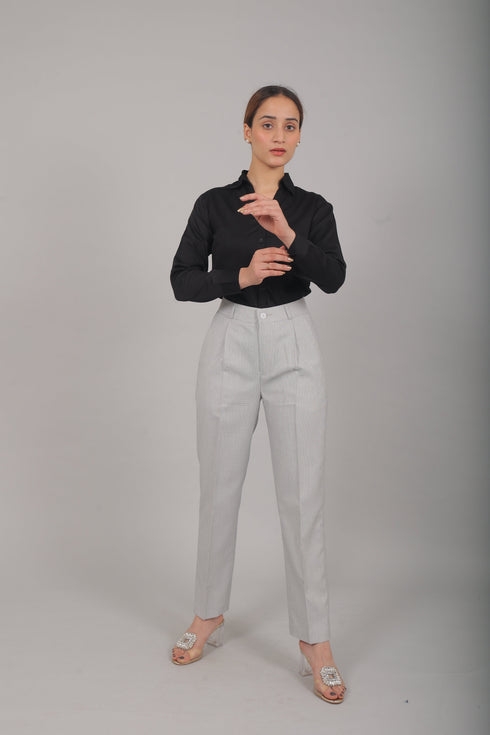 Veshbhoshaa Bluebird Women'S Black And White Checks Trouser