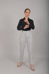 Veshbhoshaa Bluebird Women'S Black And White Checks Trouser