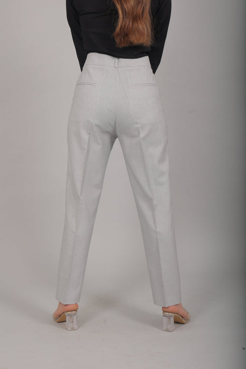 Veshbhoshaa Bluebird Women'S Black And White Checks Trouser
