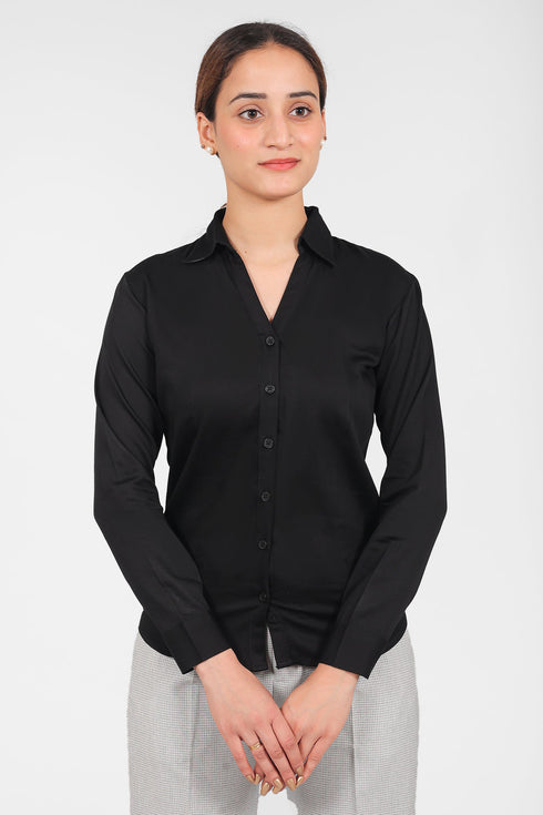 Veshbhoshaa Bluebird Women'S Black Shirt