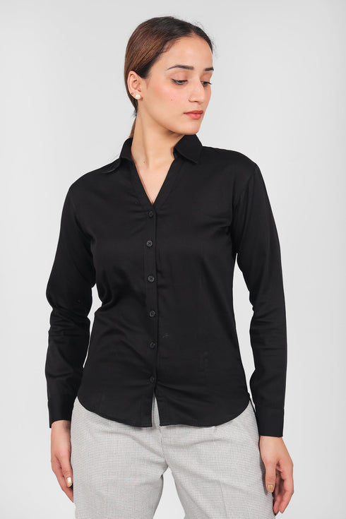Veshbhoshaa Bluebird Women'S Black Shirt