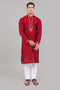 Veshbhoshaa Bluesaanchi Festive Embroidered Maroon Kurta Set