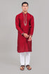 Veshbhoshaa Bluesaanchi Festive Embroidered Maroon Kurta Set