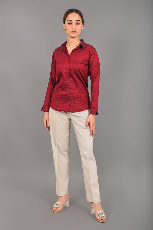 Veshbhoshaa Bluebird Women'S Brown Checks Trouser
