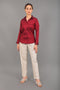 Veshbhoshaa Bluebird Women'S Brown Checks Trouser