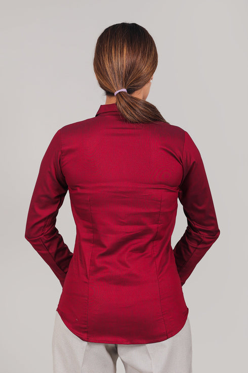 Veshbhoshaa Bluebird Women'S Maroon Satin Shirt