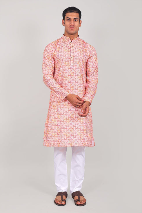 Veshbhoshaa Bluesaanchi Elegantly Casual Orange Kurta Set