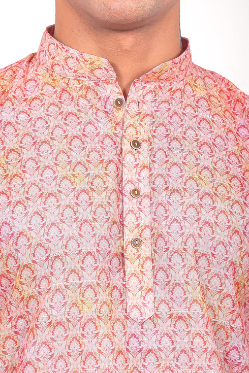 Veshbhoshaa Bluesaanchi Elegantly Casual Orange Kurta Set