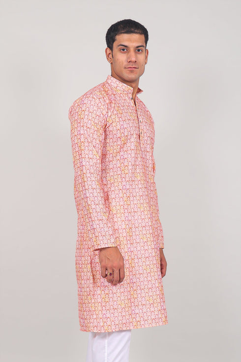 Veshbhoshaa Bluesaanchi Elegantly Casual Orange Kurta Set