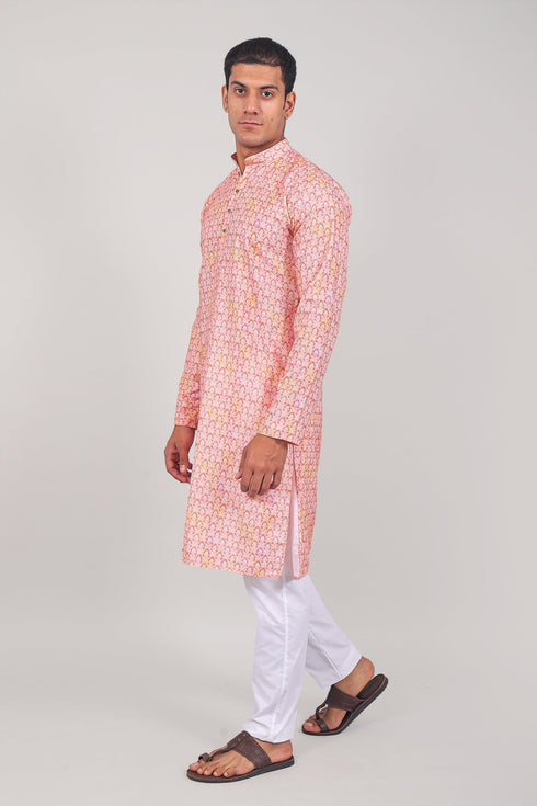 Veshbhoshaa Bluesaanchi Elegantly Casual Orange Kurta Set