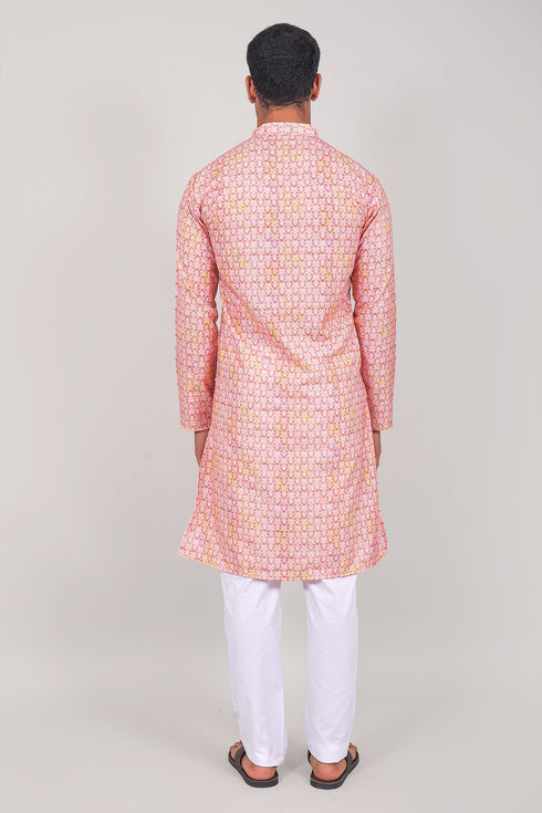 Veshbhoshaa Bluesaanchi Elegantly Casual Orange Kurta Set