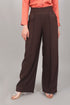 Veshbhoshaa Bluebird Women'S Brown Bell Bottom Trouser
