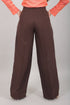 Veshbhoshaa Bluebird Women'S Brown Bell Bottom Trouser