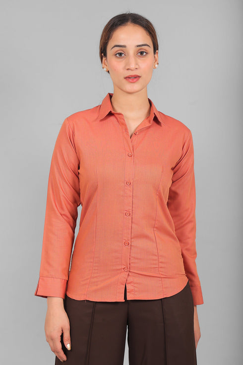 Veshbhoshaa Bluebird Women'S Peach Shirt