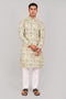 Veshbhoshaa Bluesaanchi Elegantly Casual Cream Flower Kurta Set
