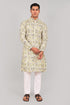 Veshbhoshaa Bluesaanchi Elegantly Casual Cream Flower Kurta Set