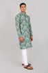 Veshbhoshaa Bluesaanchi Elegantly Casual Dark Green Flower Kurta Set