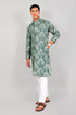 Veshbhoshaa Bluesaanchi Elegantly Casual Dark Green Flower Kurta Set