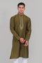 Veshbhoshaa Bluesaanchi Festive Embroidered Mehandi Green Kurta Set