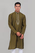 Veshbhoshaa Bluesaanchi Festive Embroidered Mehandi Green Kurta Set