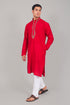 Veshbhoshaa Bluesaanchi Festive Embroidered Red Kurta Set