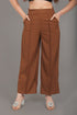 Veshbhoshaa Bluebird Women'S Caramel Short Bell Bottom Trouser