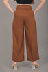 Veshbhoshaa Bluebird Women'S Caramel Short Bell Bottom Trouser