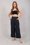 Veshbhoshaa Bluebird Women'S Black Short Bell Bottom Trouser