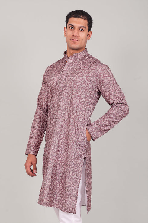 Veshbhoshaa Bluesaanchi Elegantly Casual Purple Kurta Set