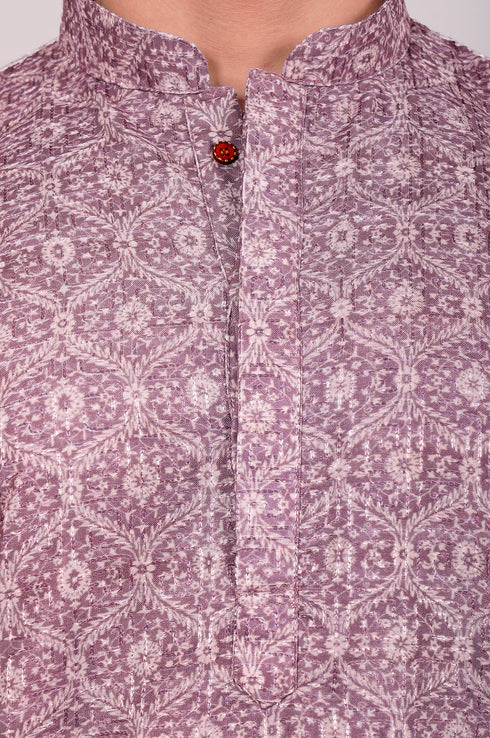 Veshbhoshaa Bluesaanchi Elegantly Casual Purple Kurta Set