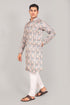 Veshbhoshaa Bluesaanchi Elegantly Casual Cream Textured Kurta Set