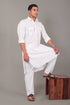 Veshbhoshaa Bluesaanchi Pathani White Color Kurta With Trouser Pant