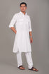 Veshbhoshaa Bluesaanchi Pathani White Color Kurta With Trouser Pant