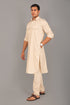 Veshbhoshaa Bluesaanchi Pathani Cream Color Kurta With Trouser Pant