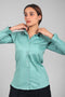 Veshbhoshaa Bluebird Women'S Sea Green Satin Shirt