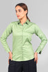 Veshbhoshaa Bluebird Women'S Light Green Satin Shirt