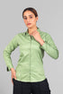 Veshbhoshaa Bluebird Women'S Light Green Satin Shirt