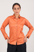 Veshbhoshaa Bluebird Women'S Orange Satin Shirt