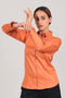 Veshbhoshaa Bluebird Women'S Orange Satin Shirt