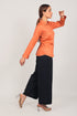 Veshbhoshaa Bluebird Women'S Orange Satin Shirt