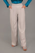 Veshbhoshaa Bluebird Women'S Linen Colour Bell Bottom Trouser