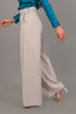 Veshbhoshaa Bluebird Women'S Linen Colour Bell Bottom Trouser