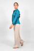 Veshbhoshaa Bluebird Women'S Blue Satin Shirt