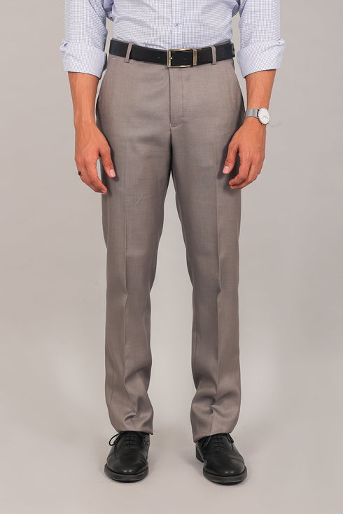 Veshbhoshaa Bluebird Men'S Taupe Formal Trouser