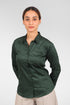 Veshbhoshaa Bluebird Women'S Dark Green Satin Shirt